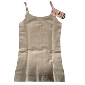 Shapermint Essentials All Day Every Day Scoop Neck Cami Chai Tan Sz MED